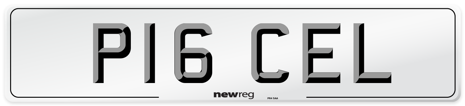 P16 CEL Front Number Plate