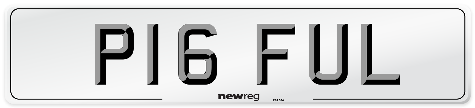 P16 FUL Front Number Plate