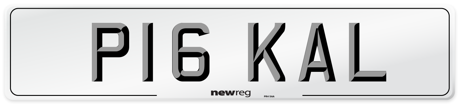 P16 KAL Front Number Plate