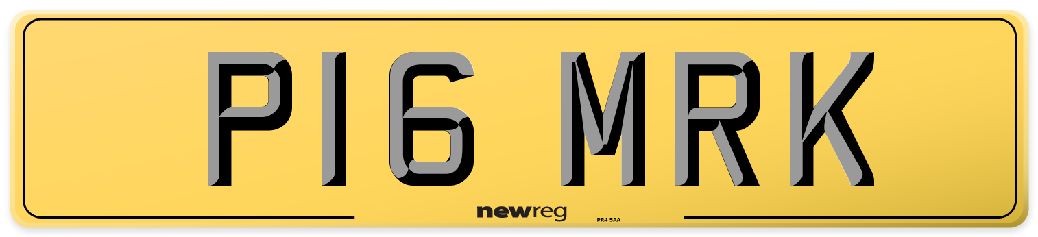 P16 MRK Rear Number Plate