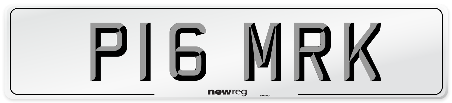 P16 MRK Front Number Plate