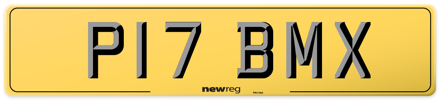 P17 BMX Rear Number Plate