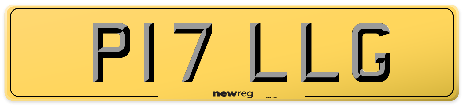 P17 LLG Rear Number Plate
