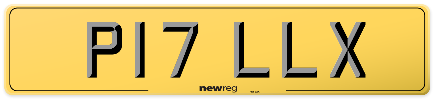 P17 LLX Rear Number Plate