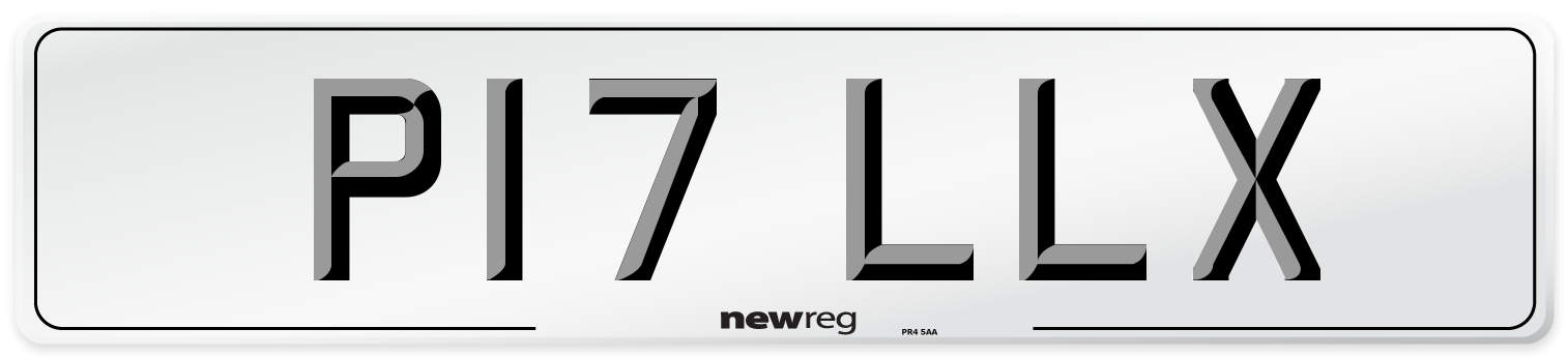P17 LLX Front Number Plate