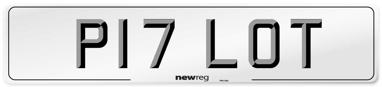 P17 LOT Front Number Plate