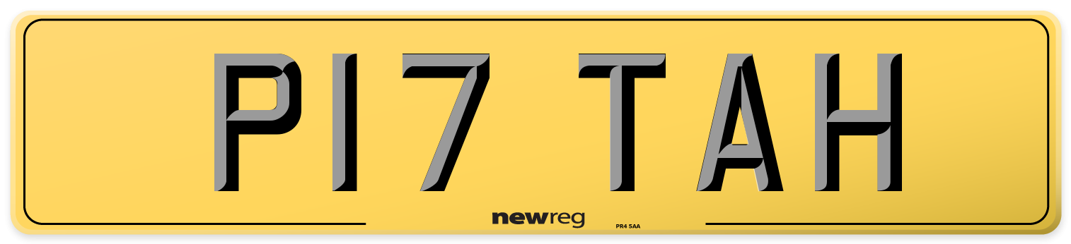 P17 TAH Rear Number Plate