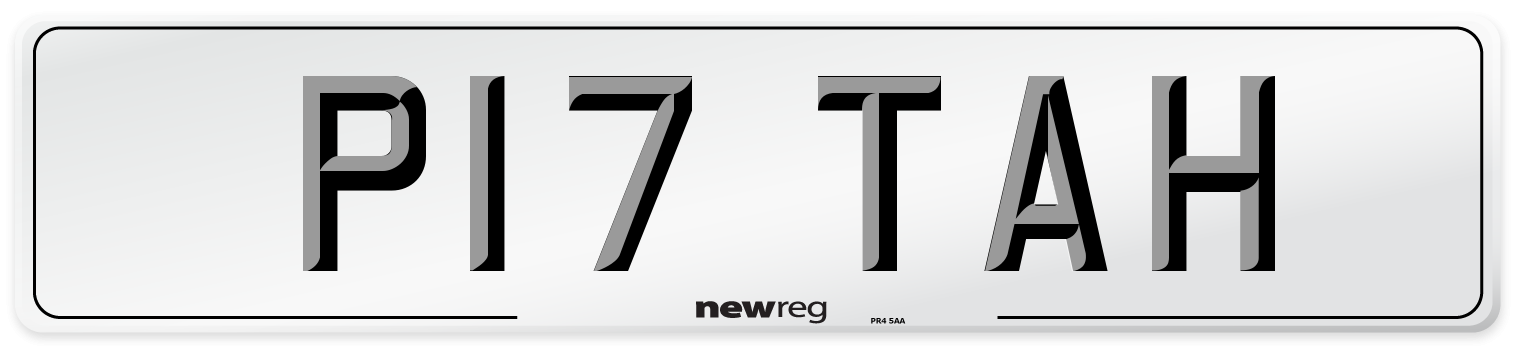 P17 TAH Front Number Plate
