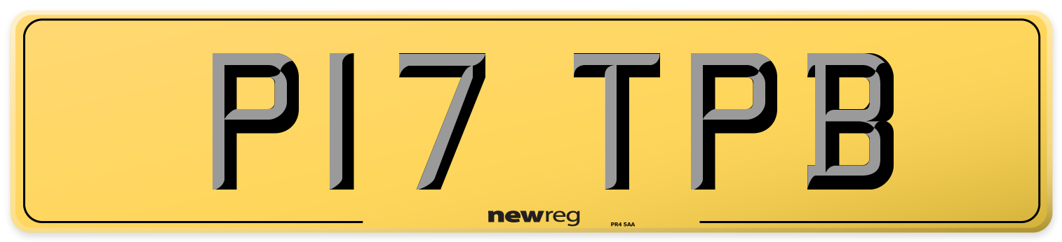 P17 TPB Rear Number Plate