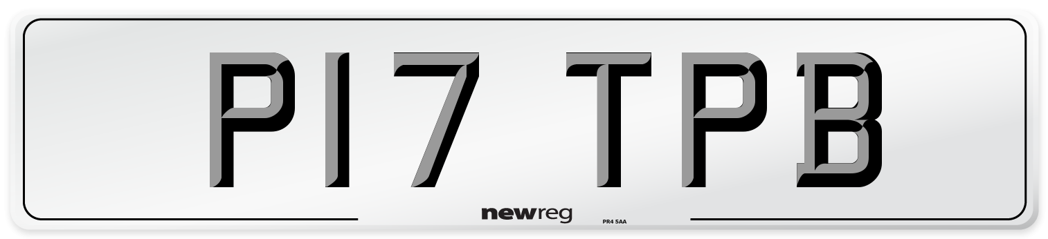 P17 TPB Front Number Plate
