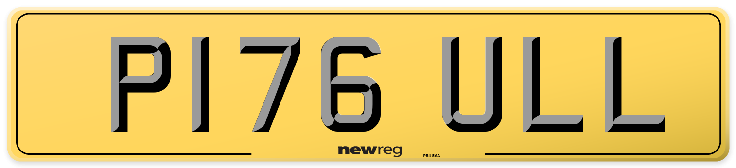 P176 ULL Rear Number Plate