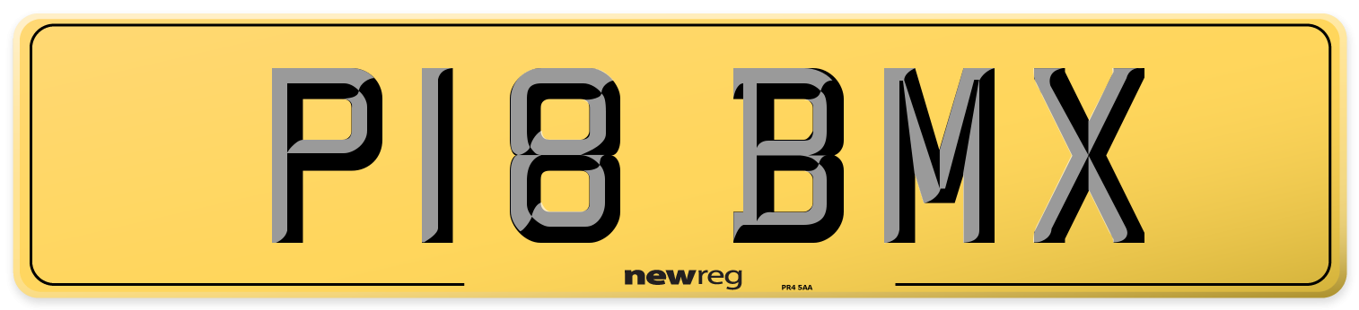 P18 BMX Rear Number Plate