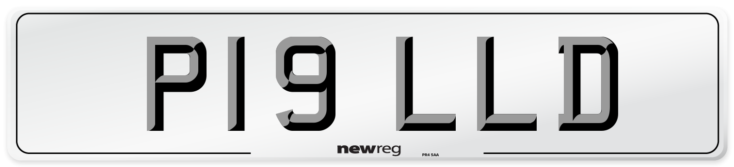 P19 LLD Front Number Plate