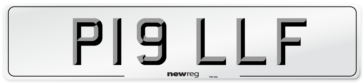 P19 LLF Front Number Plate