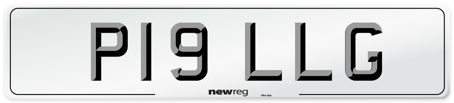 P19 LLG Front Number Plate
