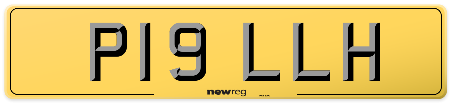 P19 LLH Rear Number Plate