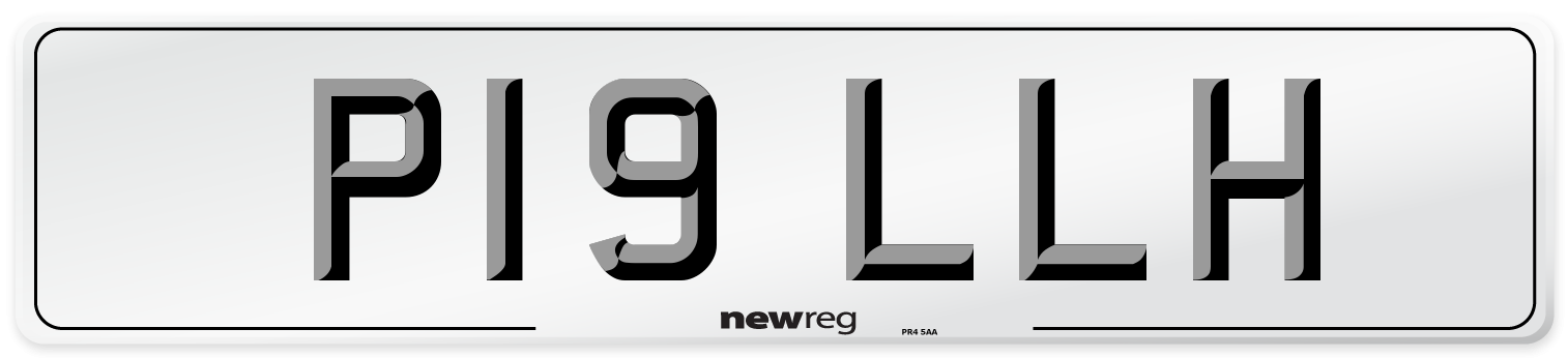 P19 LLH Front Number Plate