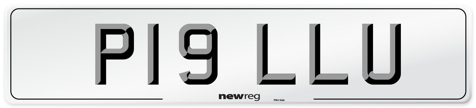 P19 LLU Front Number Plate