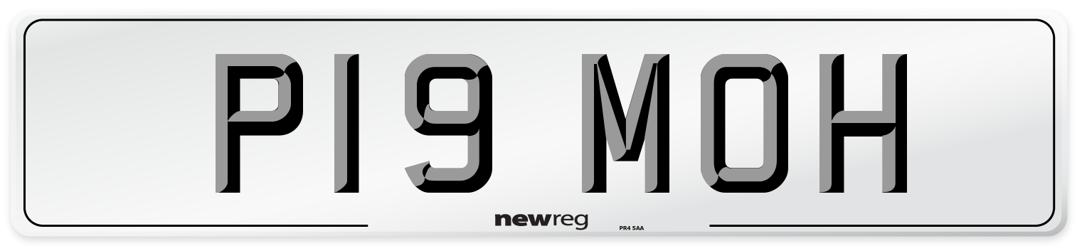P19 MOH Front Number Plate