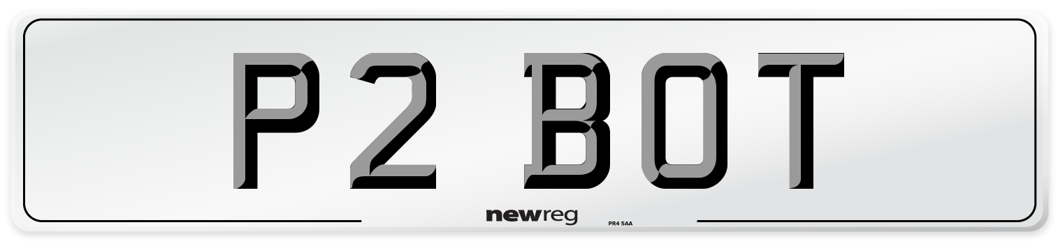 P2 BOT Front Number Plate