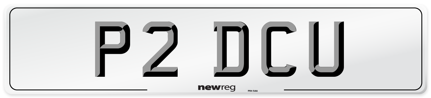 P2 DCU Front Number Plate