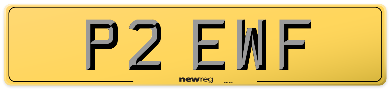 P2 EWF Rear Number Plate