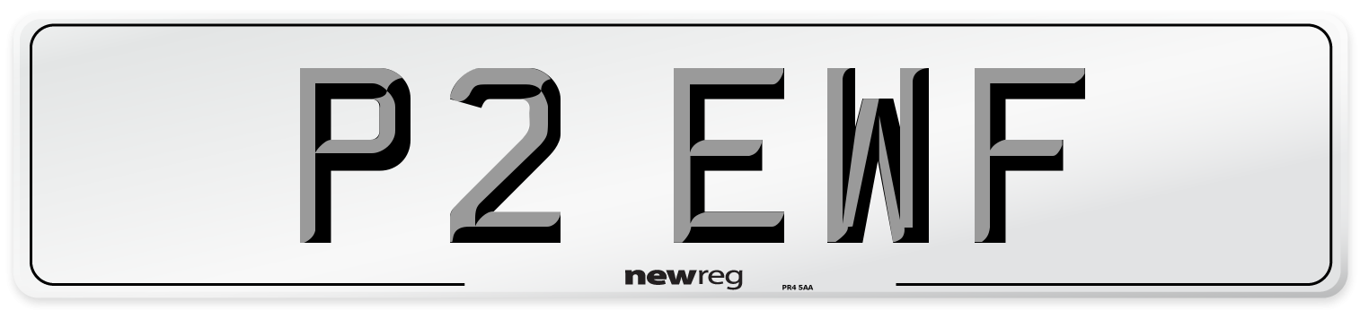 P2 EWF Front Number Plate