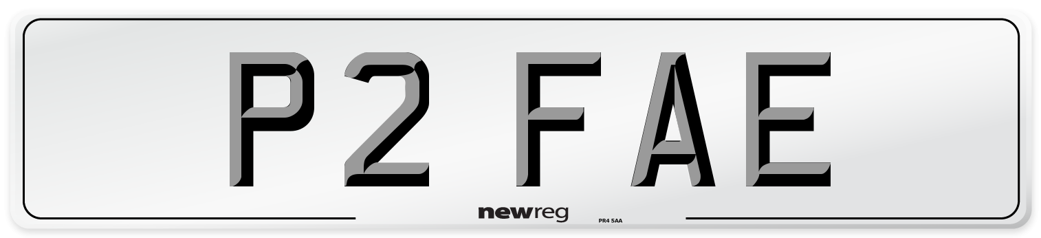P2 FAE Front Number Plate