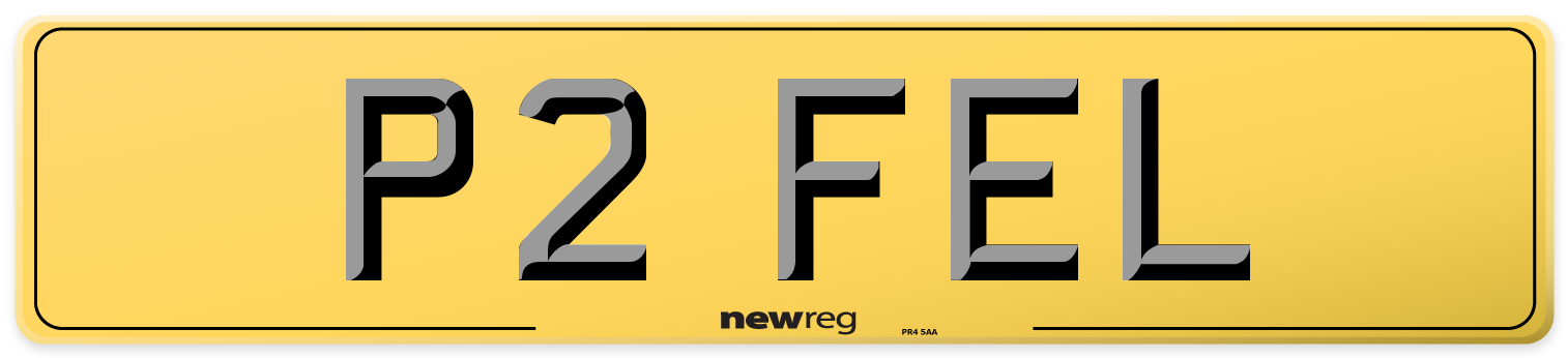 P2 FEL Rear Number Plate