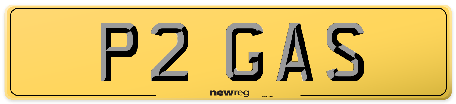 P2 GAS Rear Number Plate