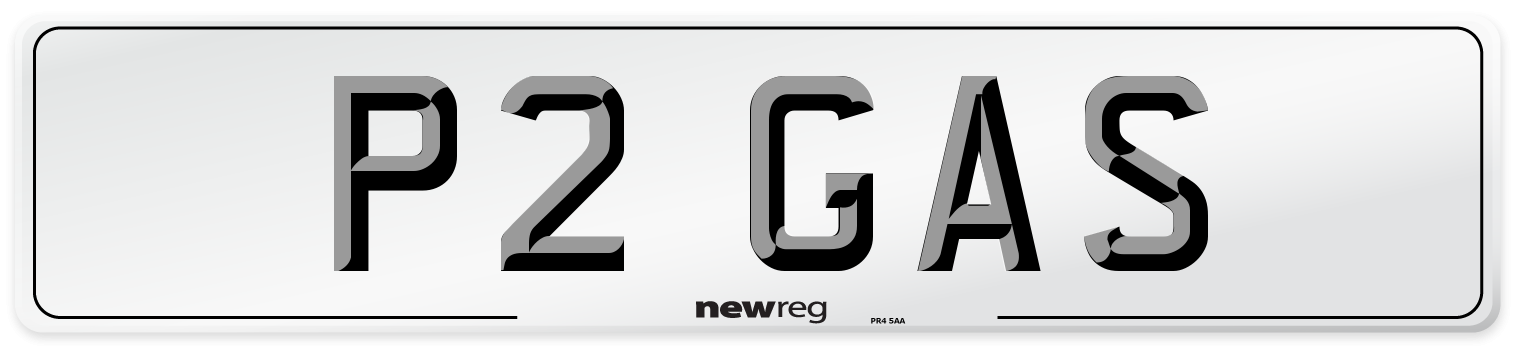 P2 GAS Front Number Plate