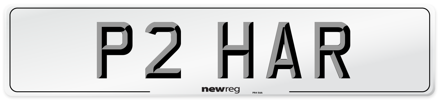 P2 HAR Front Number Plate