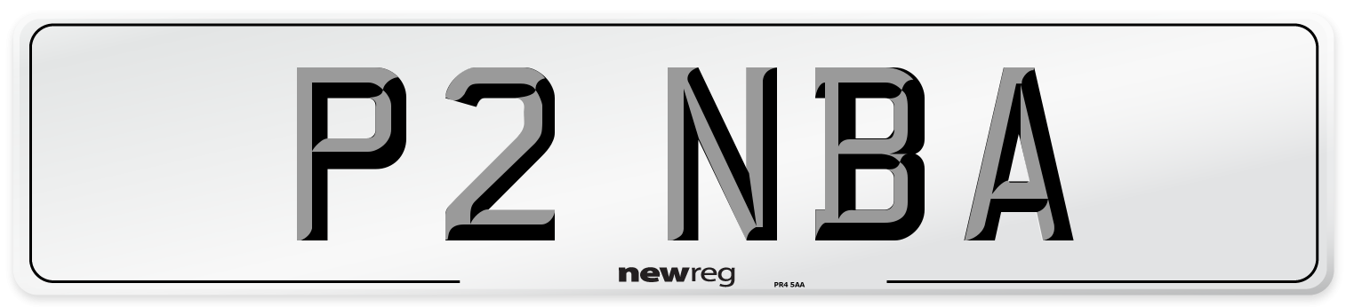 P2 NBA Front Number Plate