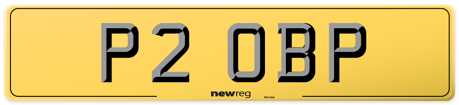 P2 OBP Rear Number Plate
