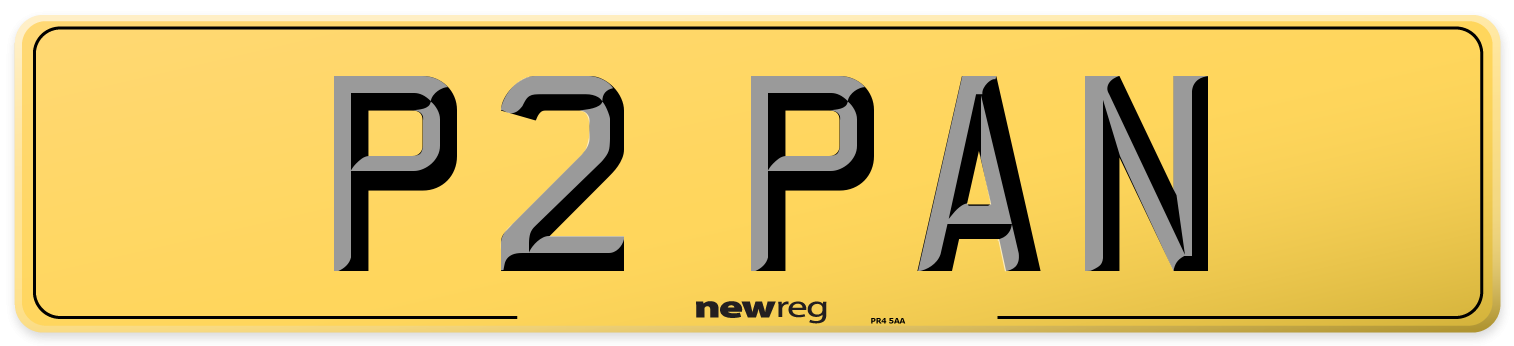 P2 PAN Rear Number Plate