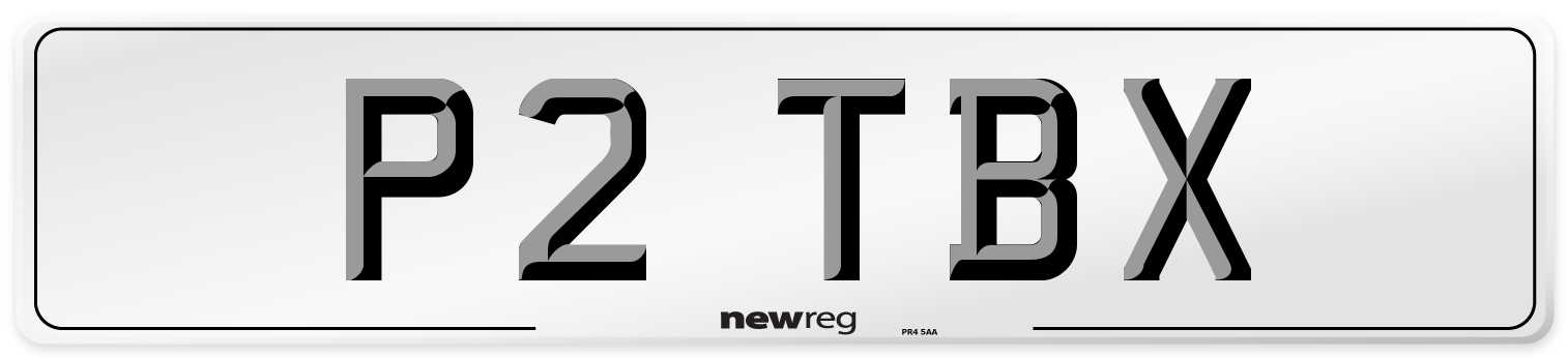 P2 TBX Front Number Plate