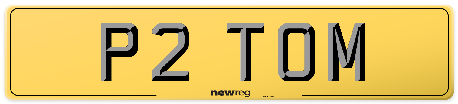 P2 TOM Rear Number Plate