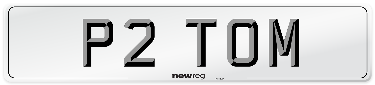 P2 TOM Front Number Plate
