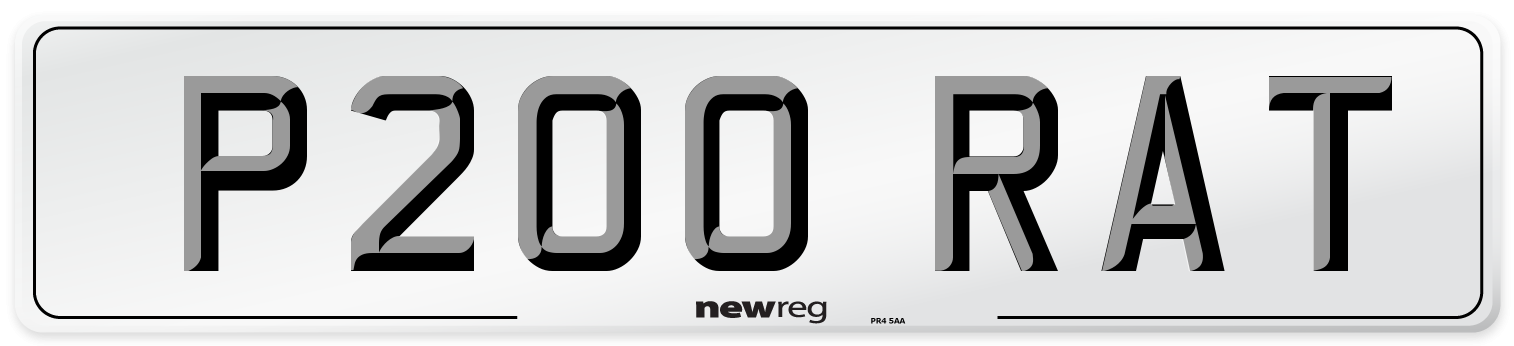 P200 RAT Front Number Plate