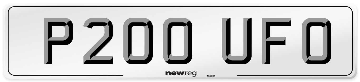 P200 UFO Front Number Plate