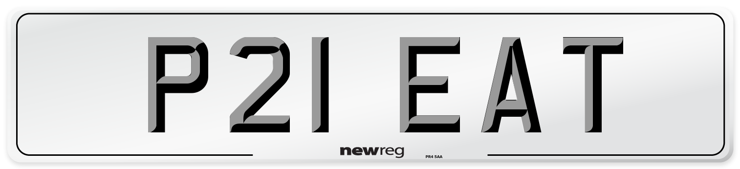 P21 EAT Front Number Plate