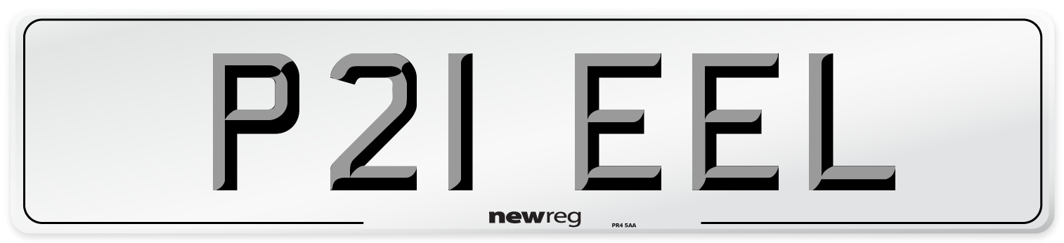P21 EEL Front Number Plate