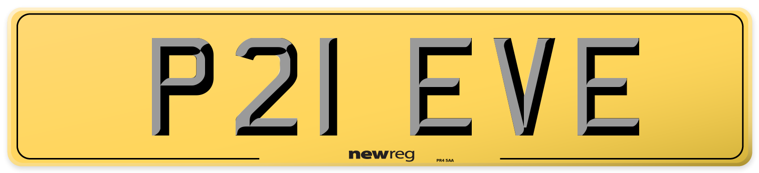 P21 EVE Rear Number Plate