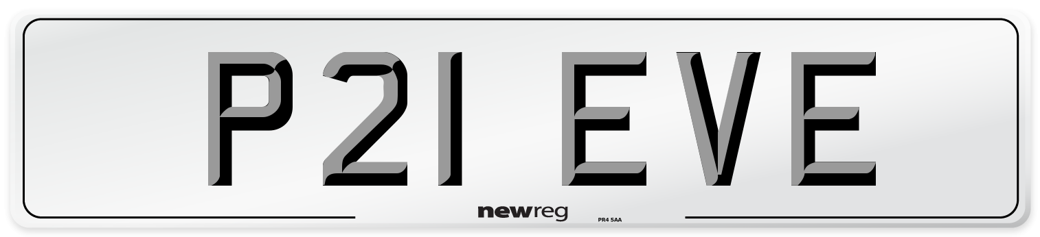 P21 EVE Front Number Plate