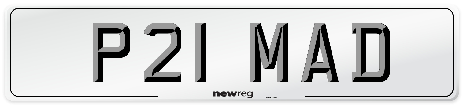 P21 MAD Front Number Plate