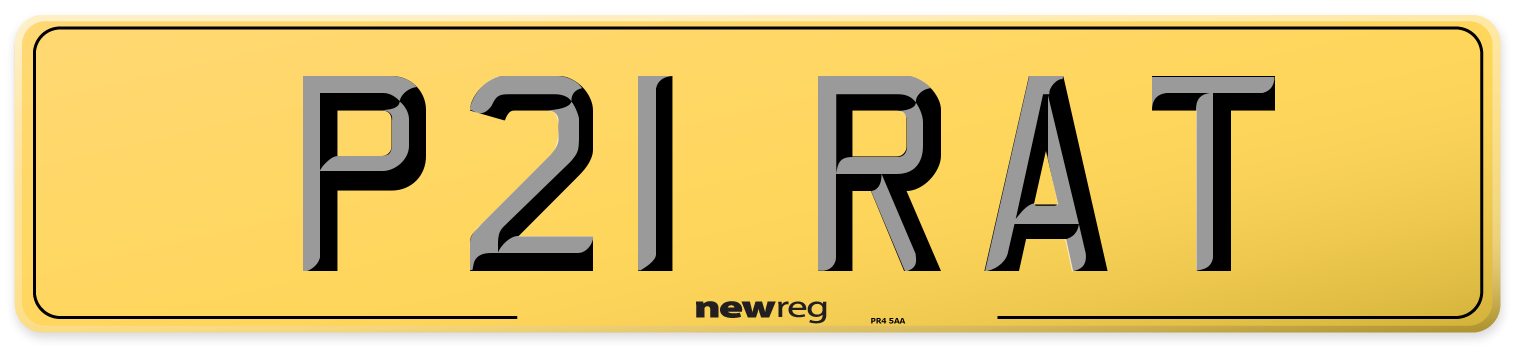 P21 RAT Rear Number Plate