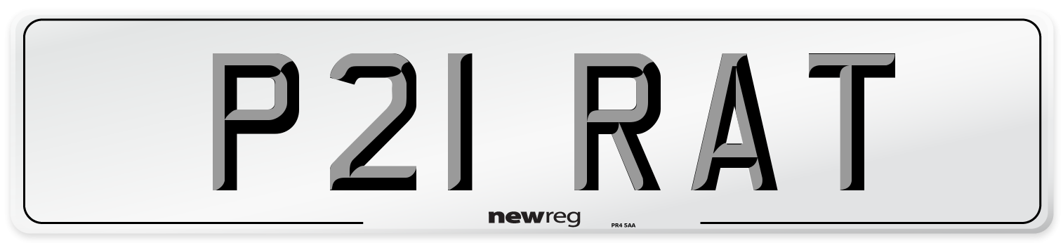 P21 RAT Front Number Plate