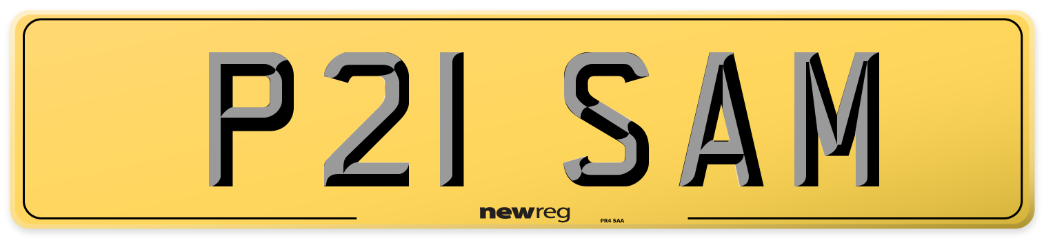 P21 SAM Rear Number Plate
