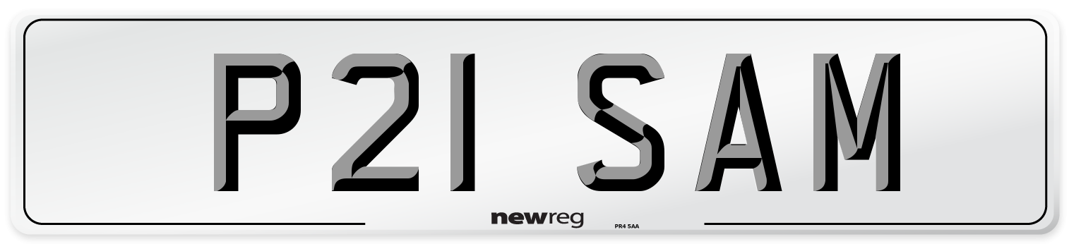 P21 SAM Front Number Plate