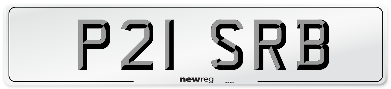 P21 SRB Front Number Plate